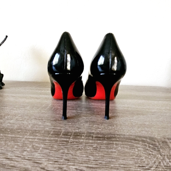 Christian LouBoutin Kate Pumps Patent calf leather Black Size 38 Fits 7-7.5 US - Picture 11 of 16